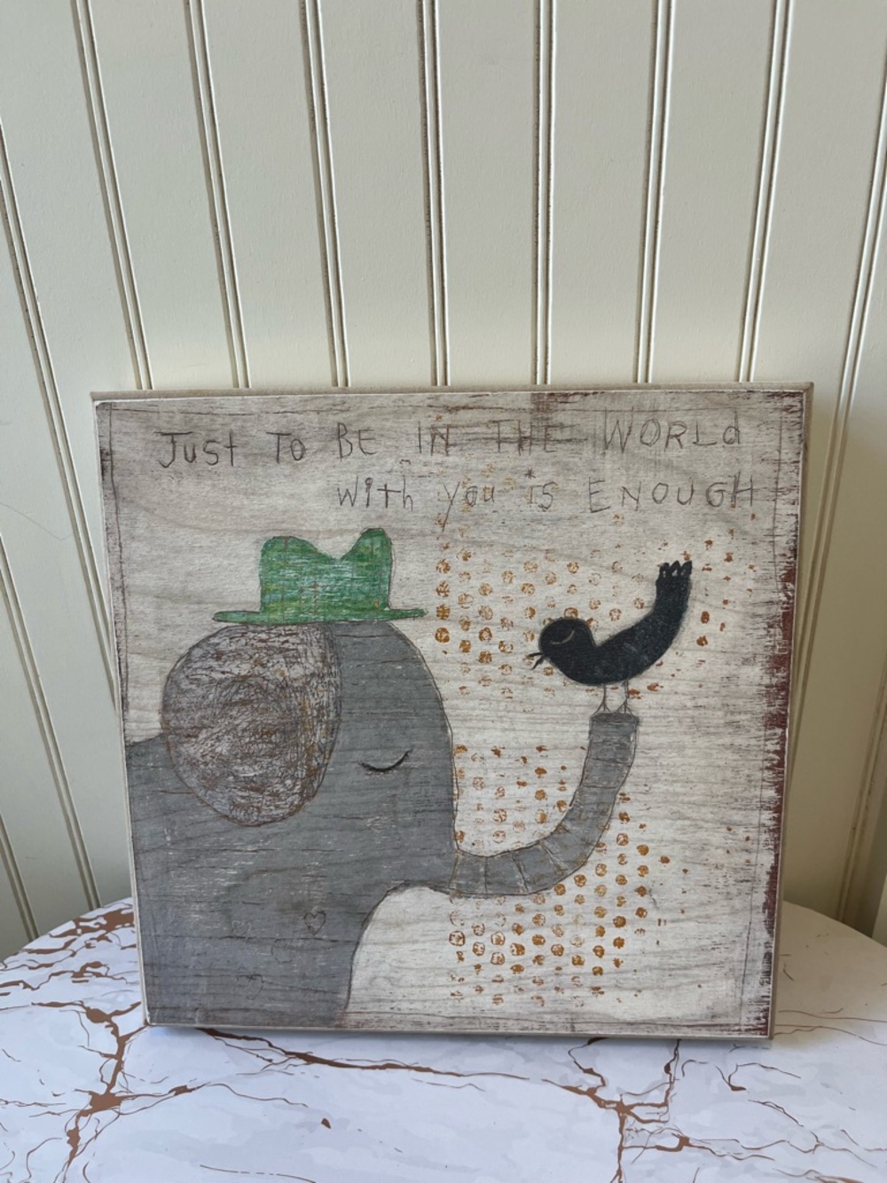 SUGARBOO ART PRINT “JUST TO BE IN THE WORLD WITH YOU” | WOOD | 10” x 10” SQUARE